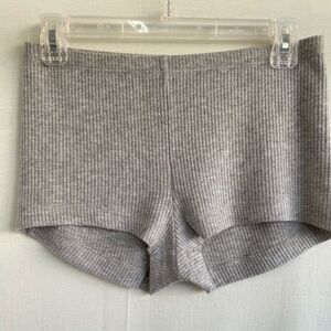 Ribbed brushed lounge shorts